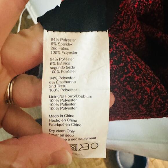 Jason Wu Collective Red Jacquard Colorblock Short Sleeve Mini Dress Size 10 - Picture 11 of 15